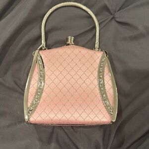 Elegant Pink Quilted Handbag